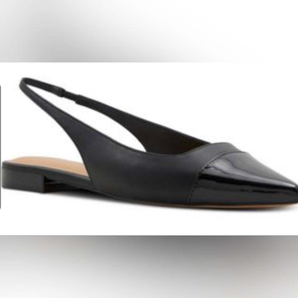 ALDO Women's Fleure Cap-Toe Pointed-Toe Slingback Flats Size 6